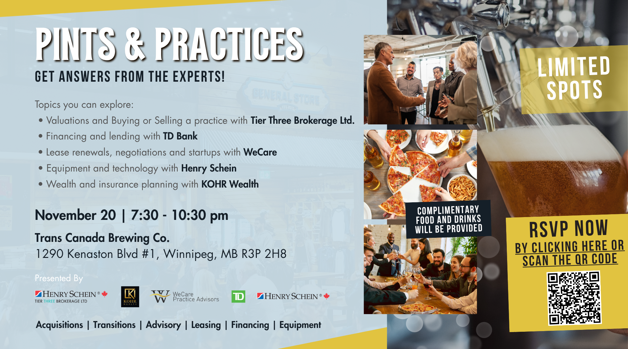 (Winnipeg, MB) PINTS & PRACTICES - Get answers from the experts!